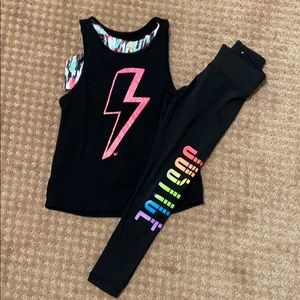 Justice girls active wear set